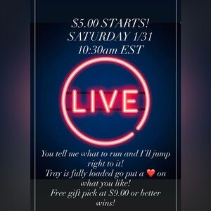 $5.00 START LIVE BEGINS TODAY AT 10:30am EST! See you soon!!